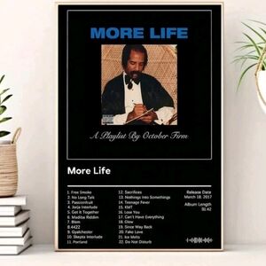 Drake More Life Album Playlist Poster Print 50 cm X 70 cm (No Frame)